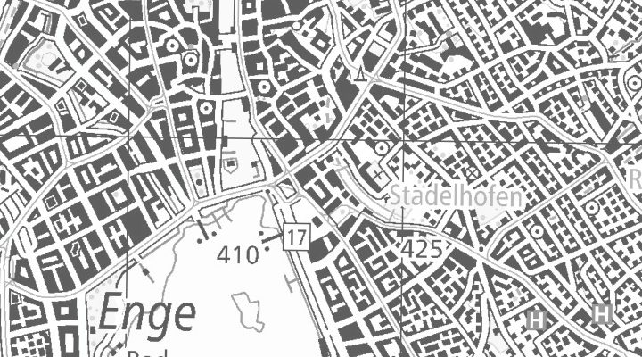 Kartenausschnitt: Stadelhoferstrasse 33, 8001 Zürich
