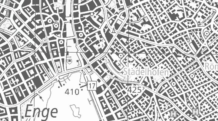 Kartenausschnitt: Olgastrasse 10, 8001 Zürich