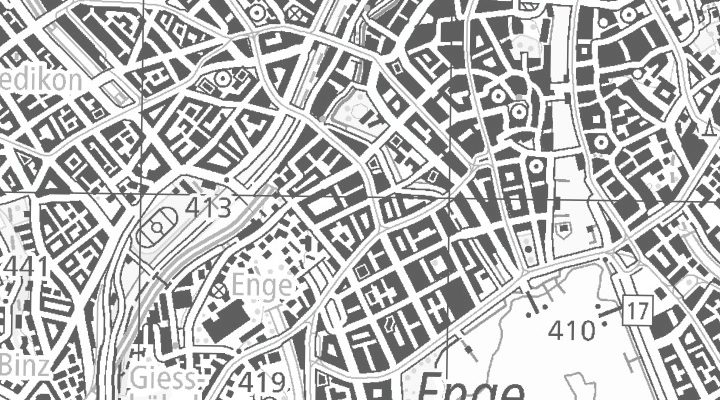 Kartenausschnitt: Gartenstrasse 14, 8002 Zürich