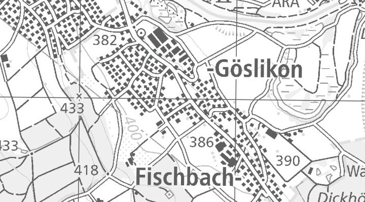 Kartenausschnitt: Brühlmattenstrasse 24, 5525 Fischbach-Göslikon