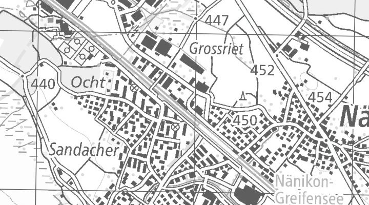 Kartenausschnitt: Grabenstrasse 1A, 8606 Nänikon