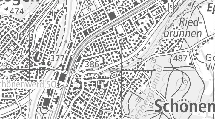 Kartenausschnitt: 5012 Schönenwerd