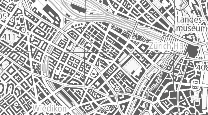 Kartenausschnitt: 8000 Raum Zürich