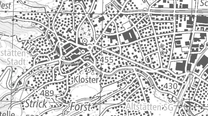 Kartenausschnitt: 9450 Altstätten SG