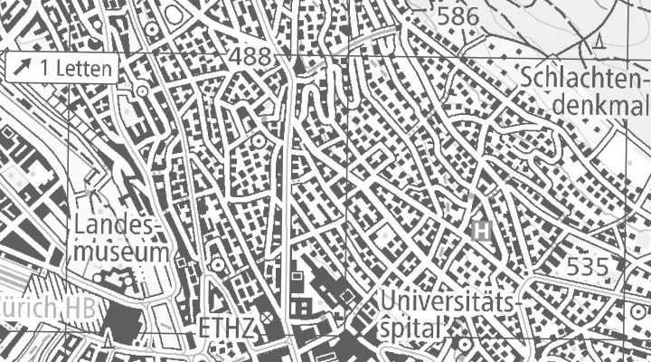 Kartenausschnitt: Zürich, 8006 Zürich