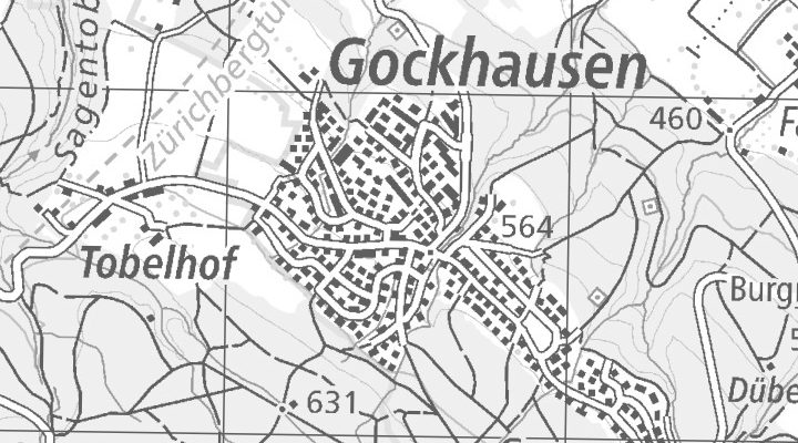 Kartenausschnitt: Gockhausen, 8044 Dübendorf