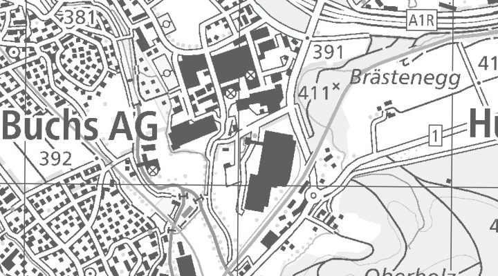 Kartenausschnitt: Wynenfeldstrasse 3, 5034 Suhr