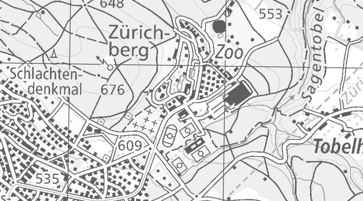 Kartenausschnitt: Zürichbergstrasse 219, 8044 Zürich