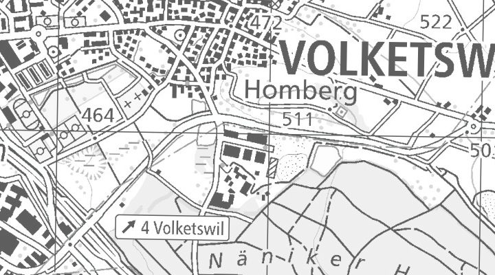 Kartenausschnitt: Im Chies 23, 8604 Volketswil
