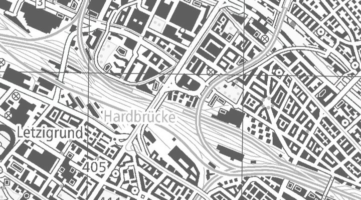 Kartenausschnitt: Geroldstrasse 23, 8005 Zürich