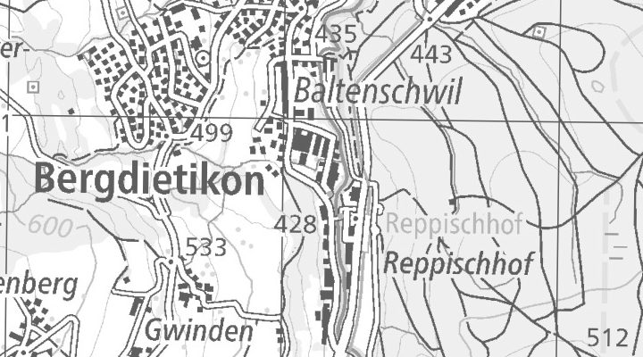 Kartenausschnitt: Industriestrasse 35, 8962 Bergdietikon