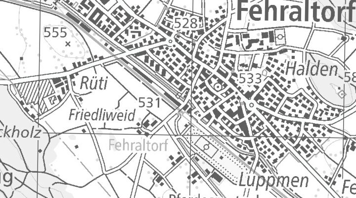 Kartenausschnitt: Luppmenstrasse 1, 8320 Fehraltorf