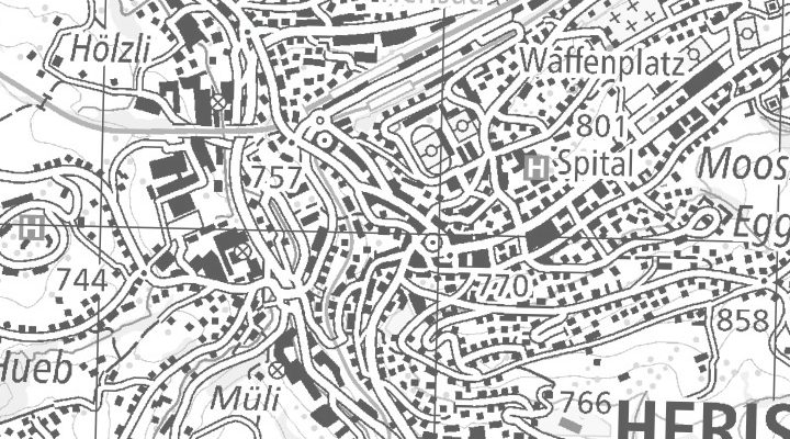 Kartenausschnitt: 9100 Herisau