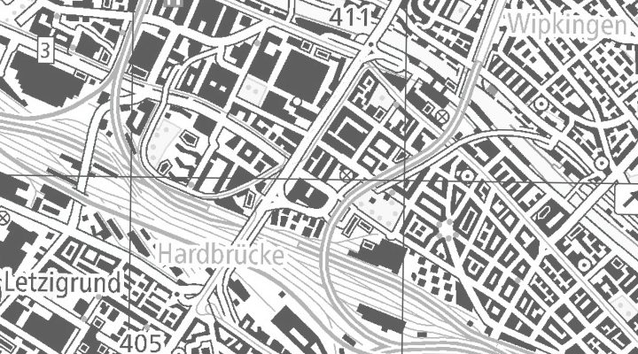 Kartenausschnitt: 8005 Stadt Zürich