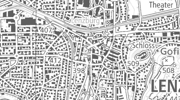 Kartenausschnitt: Schweizweit / Remote / Lenzburg