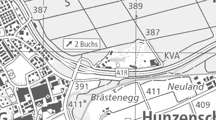 Kartenausschnitt: Im Lostorf 3, 5033 Buchs AG