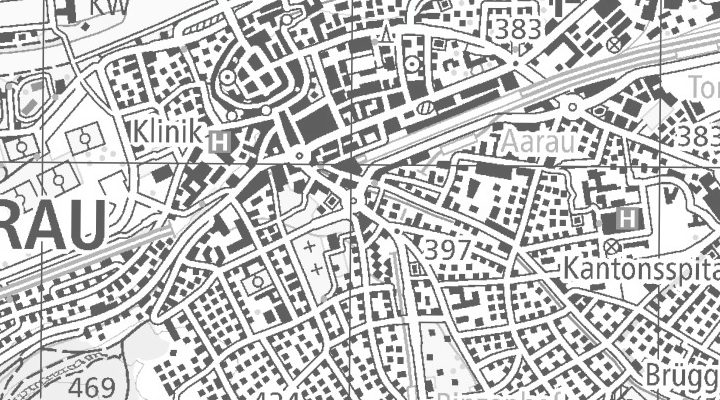 Kartenausschnitt: Entfelderstrasse 1, 5000 Aarau