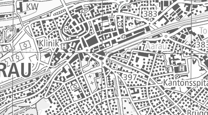 Kartenausschnitt: Obere Vorstadt 40, 5000 Aarau