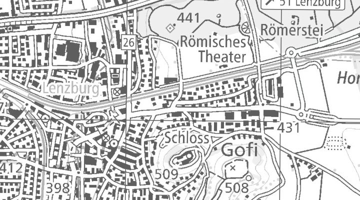 Kartenausschnitt: Römerweg 2, 5600 Lenzburg