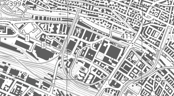 Kartenausschnitt: Pfingstweidstrasse 60b, 8005 Zürich