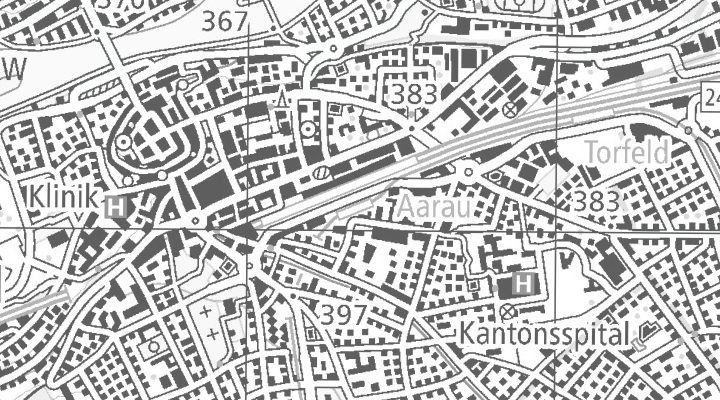 Kartenausschnitt: Hintere Bahnhofstrasse 48, 5000 Aarau