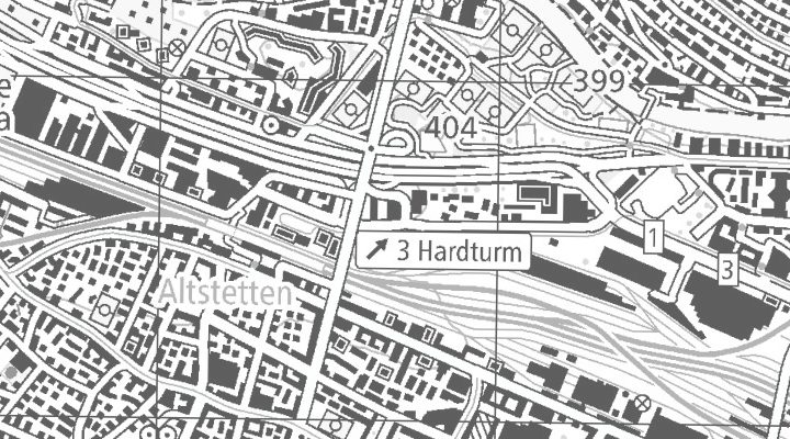 Kartenausschnitt: Aargauerstrasse 180, 8048 Zürich