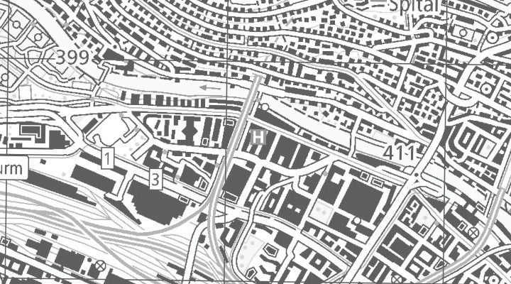 Kartenausschnitt: Hardturmstrasse 131, 8005 Zürich