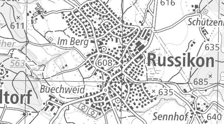 Kartenausschnitt: Buechweid 11, 8332 Russikon