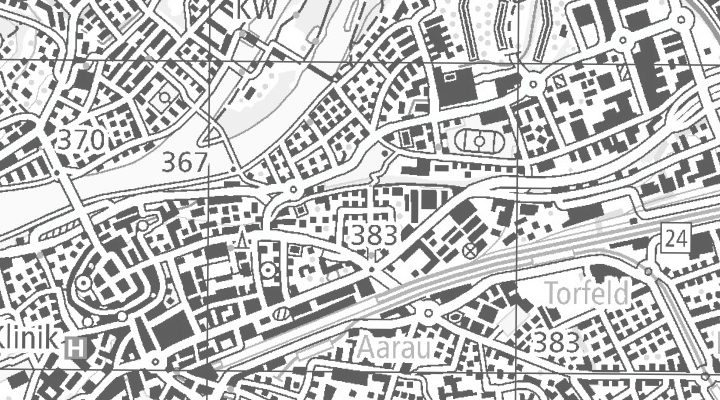 Kartenausschnitt: 5001 Aarau