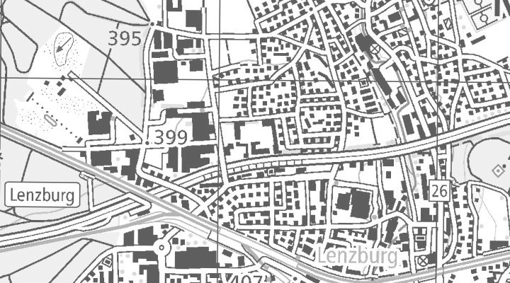 Kartenausschnitt: Hardstrasse 6, 5600 Lenzburg