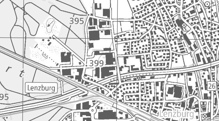 Kartenausschnitt: Hardstrasse 5, 5600 Lenzburg