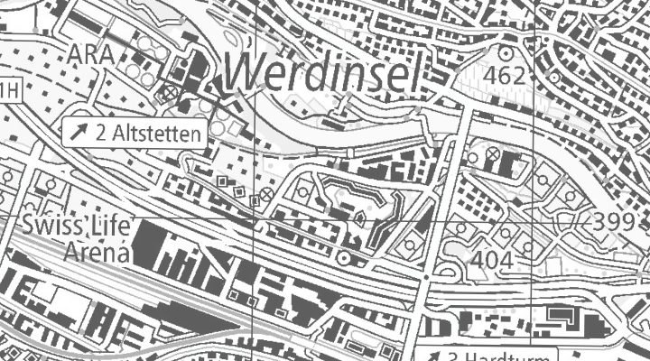Kartenausschnitt: 8064 Zürich