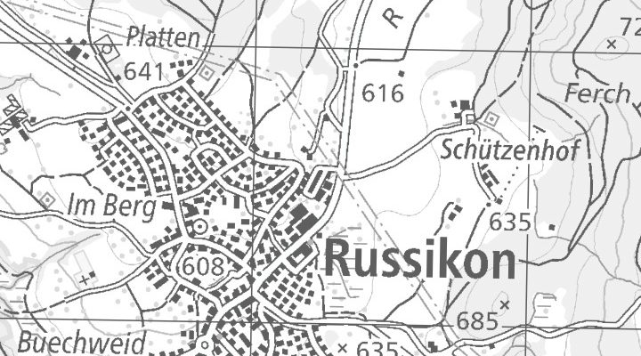 Kartenausschnitt: Madetswilerstrasse 33, 8332 Russikon