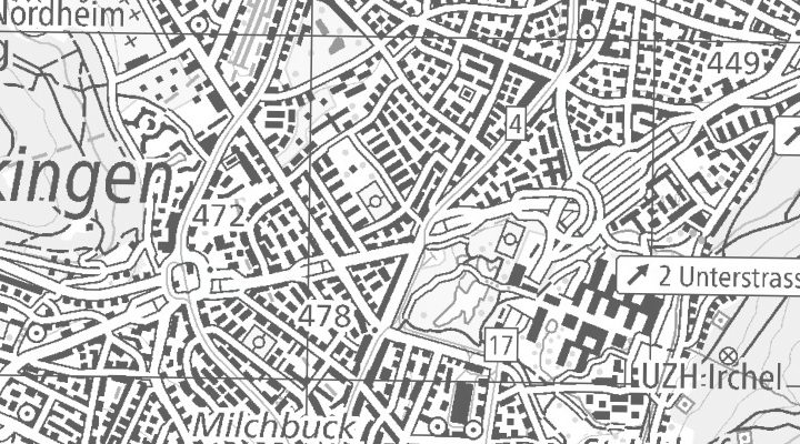 Kartenausschnitt: Hofwiesenstrasse 2, 8057 Zürich