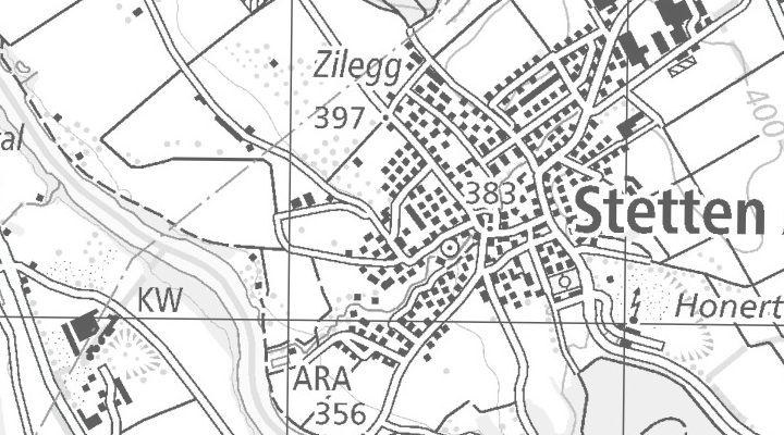 Kartenausschnitt: Baumgartenstrasse 12, 5608 Stetten AG