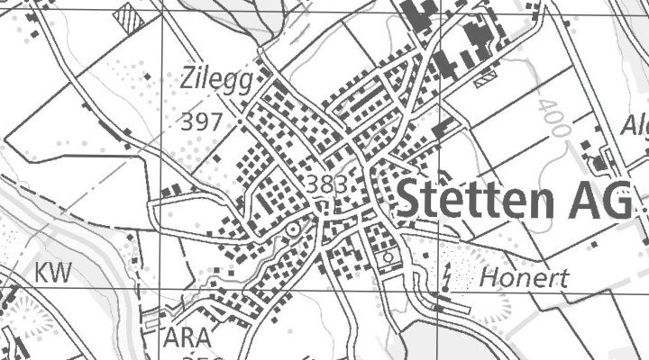Kartenausschnitt: Grabenmattenstrasse 19, 5608 Stetten AG