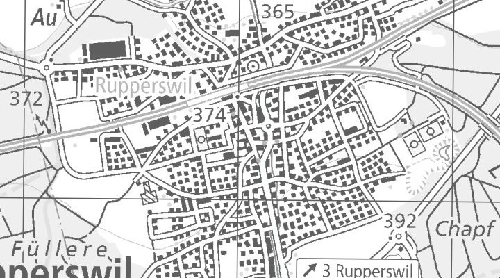 Kartenausschnitt: Wiesenweg 36, 5102 Rupperswil