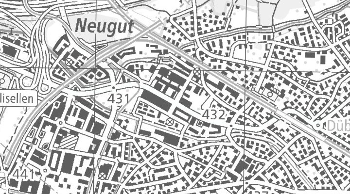 Kartenausschnitt: Ueberlandstrasse 129, 8600 Dübendorf