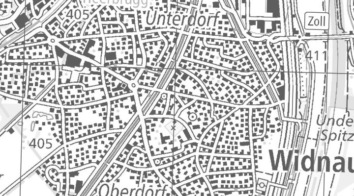 Kartenausschnitt: 9443 Widnau