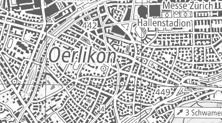 Kartenausschnitt: Oerlikon, 8050 Zürich
