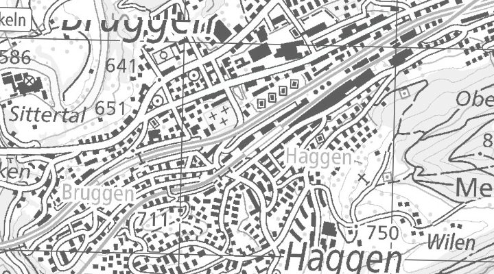 Kartenausschnitt: Gröblistrasse 8, 9014 St. Gallen