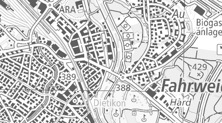 Kartenausschnitt: Ueberlandstrasse 2, 8953 Dietikon