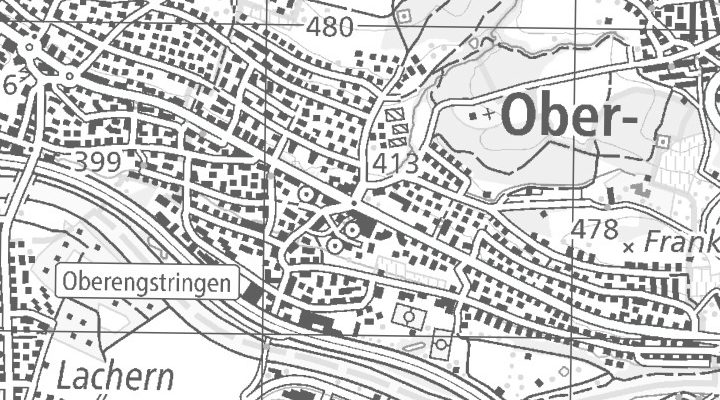 Kartenausschnitt: 8102 Oberengstringen