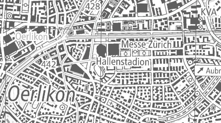Kartenausschnitt: 8050 CH - Zürich
