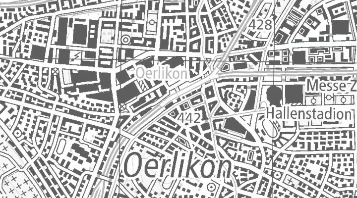 Kartenausschnitt: Hofwiesenstrasse 363, 8050 Bahnhof Oerlikon ZO