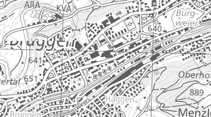 Kartenausschnitt: Fürstenlandstrasse 122, 9014 St. Gallen