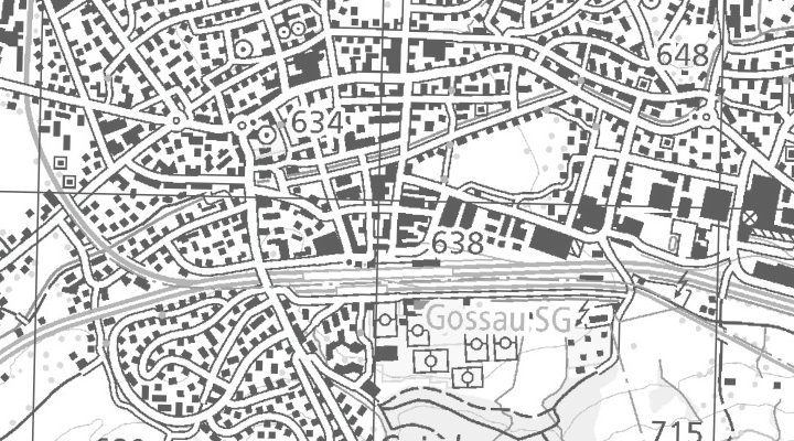 Kartenausschnitt: Hirschenstrasse 41, 9200 Gossau SG