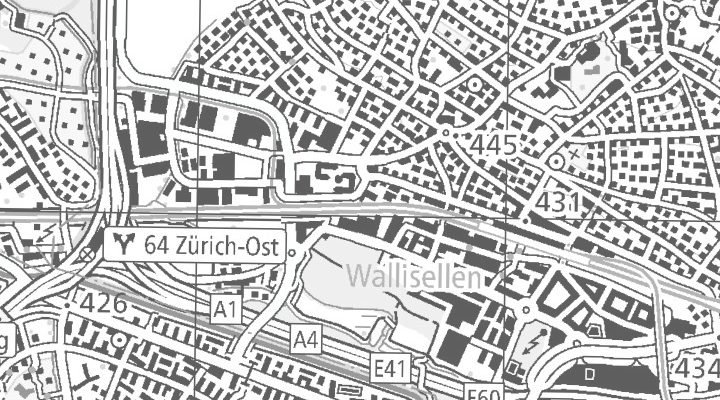 Kartenausschnitt: Hertistrasse 1, 8304 Wallisellen
