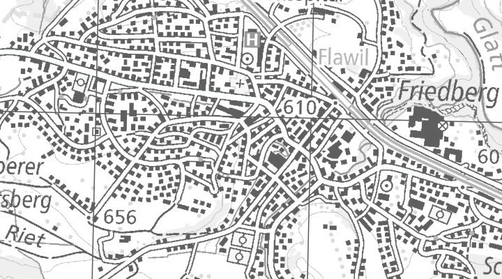 Kartenausschnitt: Flawil