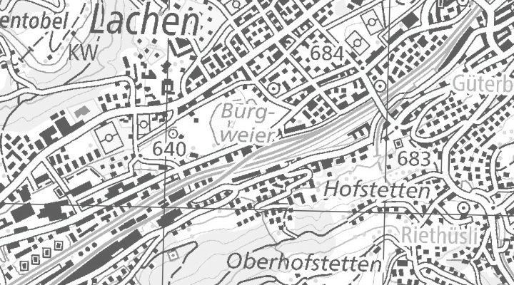 Kartenausschnitt: Fürstenlandstrasse 21, 9000 St. Gallen